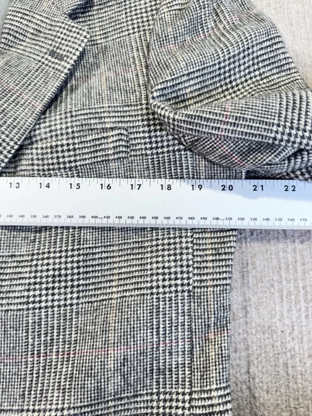 Vintage Brooks Brothers Men’s 42 Blazer Sport Coat Houndstooth Plaid Camel Hair